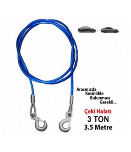 ÇEKME HALATI ÇELİK İZOLELİ 3 TON 3M KOD:1720402