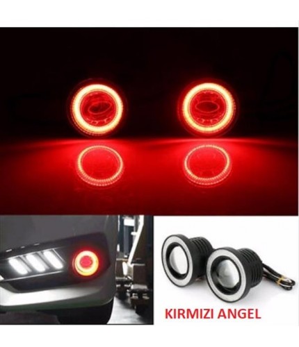 SİS LAMBASI MERCEK ANGEL 12V COB METAL 89MM KIRMIZI KOD:8559