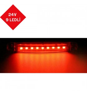 PARMAK LED 24V 9 LEDLİ KIRMIZI KOD:TH-912
