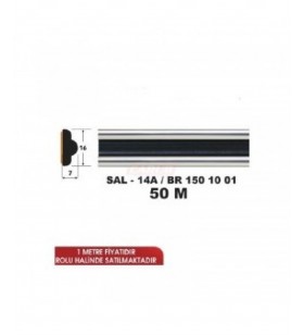ÇITA NO:14A 131 ÇITASI SİYAH KROM 50METRE EN:16MM SALMAN KOD:SAL14A