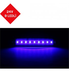 PARMAK LED 24V 9 LEDLİ MAVİ KOD:TH-913