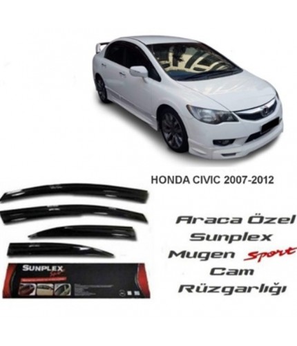 CAM RÜZGARLIK 4'LÜ HONDA CİVİC 2007-2012 KOD:SP-S-01