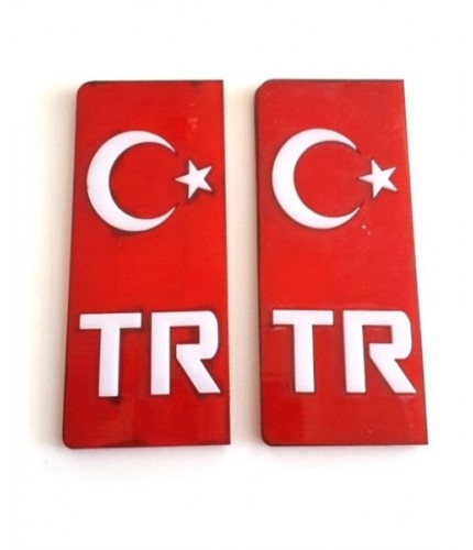 PLAKALIK TR PARLAK PLEKSİ 2'Lİ 10CMX4CM TAKIM KOD:TR