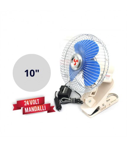VANTİLATÖR 10İNÇ 24V MANDALLI KUTULU KOD:6400402