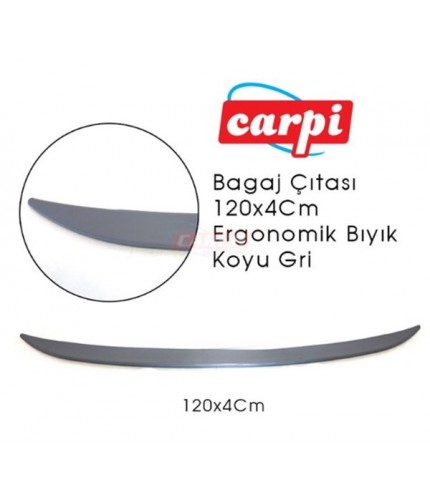 BAGAJ ÇITASI 120X4CM ERGONOMİK BIYIK PARLAK KOYU GRİ KOD:2790142