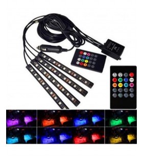 LAMBA ATMOSFER ARAÇ İÇİ KUMANDALI (AYAK ALTI) 12 LED 12V 4'LÜ KOD:4283706