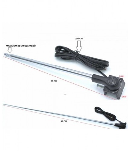 ANTEN KADEMELİ UZAYAN ZENDAR Y-125 KOD:0022025