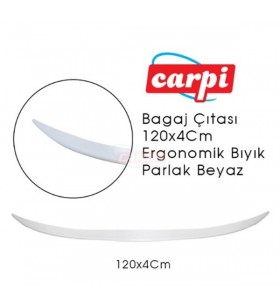 BAGAJ ÇITASI 120X4CM ERGONOMİK BIYIK PARLAK BEYAZ KOD:2790140