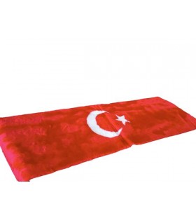 TORPİDO ÜSTÜ PELUŞ ÖRTÜ TÜRK BAYRAĞI 150X40CM KOD:20