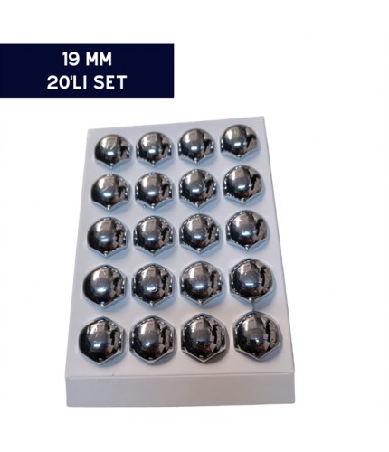 BİJON KAPAĞI KROMLU 19MM 20'Lİ SET KOD:007015