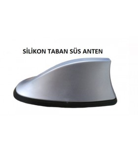 ANTEN BALİNA SÜS GRİ SİLİKON TABAN KOD:3052