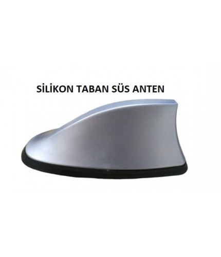 ANTEN BALİNA SÜS GRİ SİLİKON TABAN KOD:3052