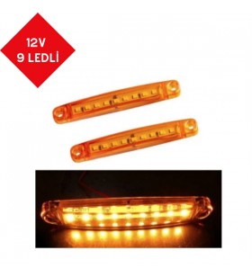 PARMAK LED 12V 9 LEDLİ SARI KOD:TH-911