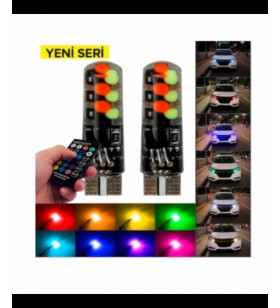 T10 AMPUL 12V ÇAKARLI KUMANDALI YENİ NESİL KOD:0400252