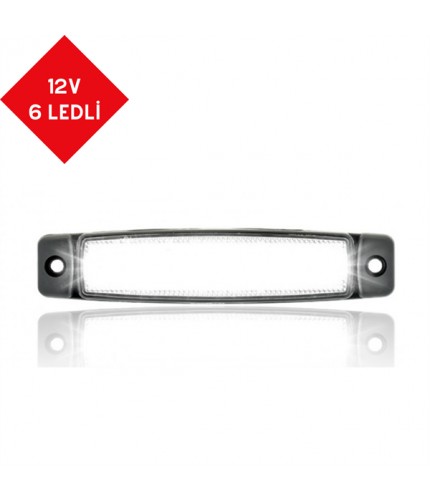 PARMAK LED 12V 6 LEDLİ BEYAZ KOD:TH-610