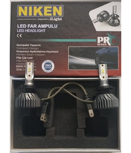 LED ZENON PRO SERİSİ H7 NİKEN KOD:0030401