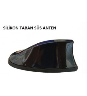 ANTEN BALİNA SÜS SİYAH SİLİKON TABAN KOD:3050