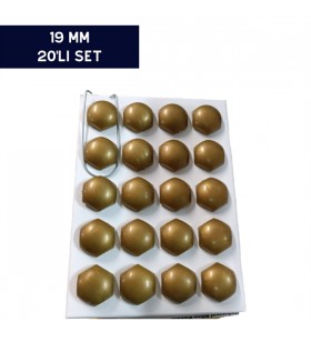 BİJON KAPAĞI RENKLİ KAHVE 19MM 20'Lİ SET KOD:007016