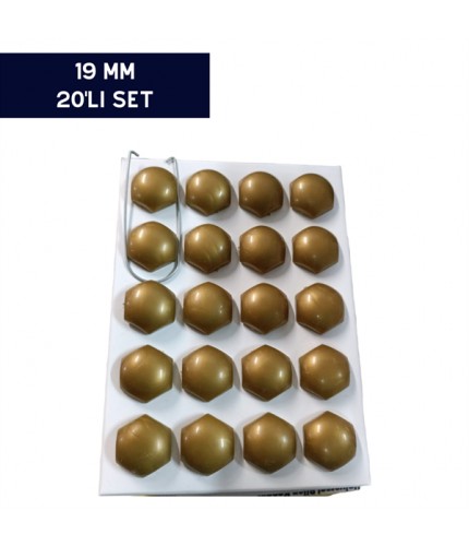 BİJON KAPAĞI RENKLİ KAHVE 19MM 20'Lİ SET KOD:007016