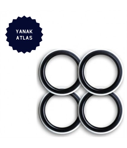 YANAK ATLAS 16 JANT SİYAH-BEYAZ 4 ADET KOD:YAN16