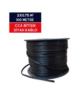 OTO TESİSAT HOPARLÖR KABLOSU CCA ORJİNAL ÇİFTLİ 2X0.75 100 METRE KOD:KS04