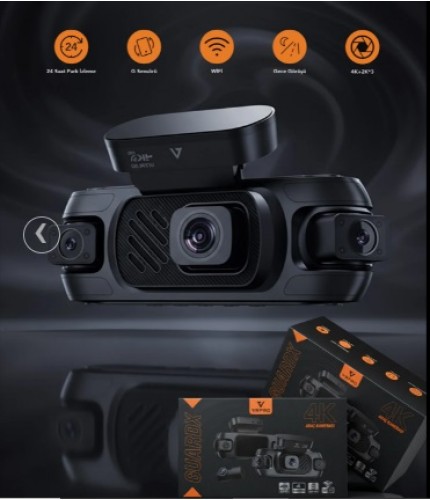 GUARDX 4 KAMERALI 4K UHD Wi-Fi AKILLI ARAÇ KAMERASI - 24 SAAT PARK İZLEME& 256GB DESTEK KOD: GUARDX