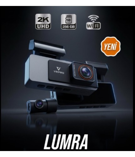 LUMRA 2K UHD Wi-Fi AKILLI ARAÇ KAMERASI -256 GB DESTEK 24 SAAT PARK İZLEME & DÖNGÜSEL KAYIT KOD: LUMRA