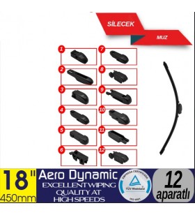 12 APARATLI ÖN MUZ SİLECEK 18 İNÇ/450 MM KOD:1353355