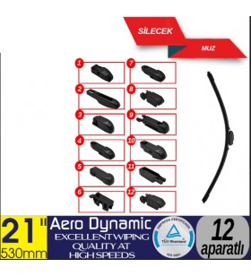 12 APARATLI ÖN MUZ SİLECEK 21 İNÇ/530 MM KOD:1353358