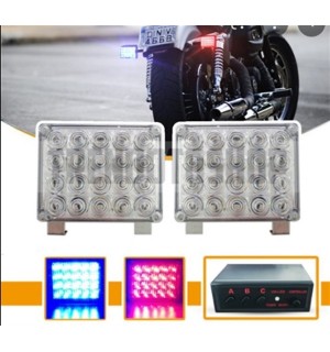 ÇAKAR LAMBA PANJUR İÇİ 40 LED KARE KIRMIZI MAVİ KOD:KGN0805004