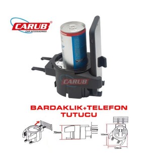 BARDAKLIK VE TELEFON TUTUCU BİRARADA SİYAH KOD:2941022