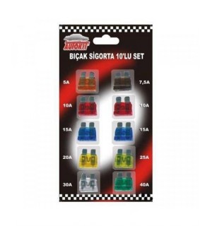 BIÇAK SİGORTA MİNİ JAPON 10LU SET KOD:252532