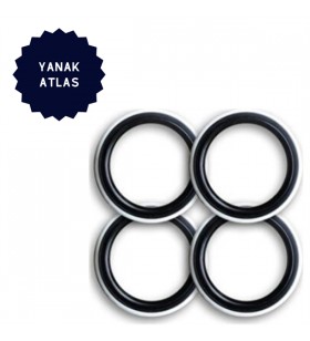 YANAK ATLAS 16 JANT SİYAH-BEYAZ 4 ADET KOD:YAN16