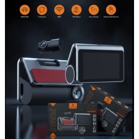 HYPERX 4K UHD DOKUNMATİK EKRANLI Wi-Fi & GPS ARAÇ KAMERASI - 256 GB DESTEKLEYEN ADAS DESTEKLİ KOD:HYPERX