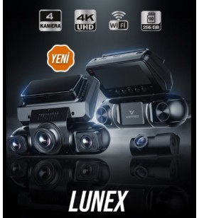 LUNEX 4 KAMERALI 4K UHD Wi-Fi & GPS AKILLI ARAÇ KAMERASI 256 GB MicroSD DESTEĞİ - 24 SAAT PARK İZLEME KOD:LUNEX