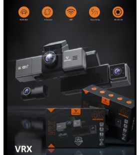 VRX 3 KAMERALI 4K UHD Wi-Fi AKILLI ARAÇ KAMERASI - ADAS BSD & 24 SAAT PARK İZLEME 256 GB MİCRO SD DESTEĞİ KOD: VRX