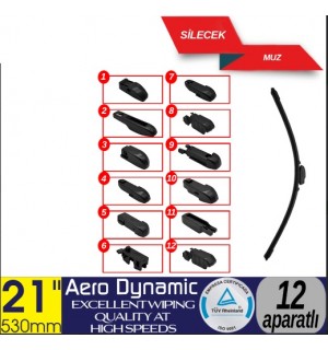 12 APARATLI ÖN MUZ SİLECEK 21 İNÇ/530 MM KOD:1353358
