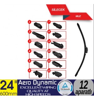 12 APARATLI ÖN MUZ SİLECEK 24 İNÇ/600 MM KOD:1353360